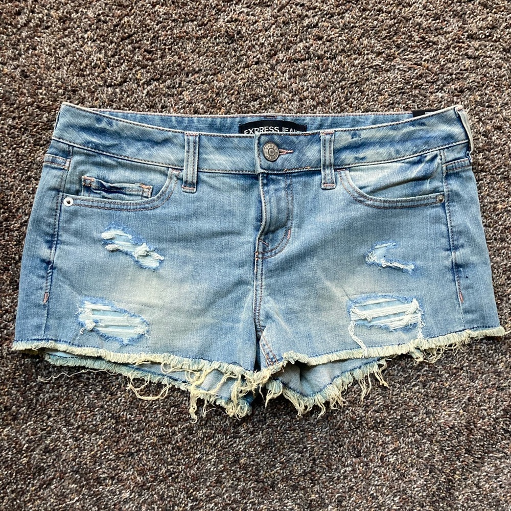 Express Brand Precision Fit Low Rise Denim Shorts
